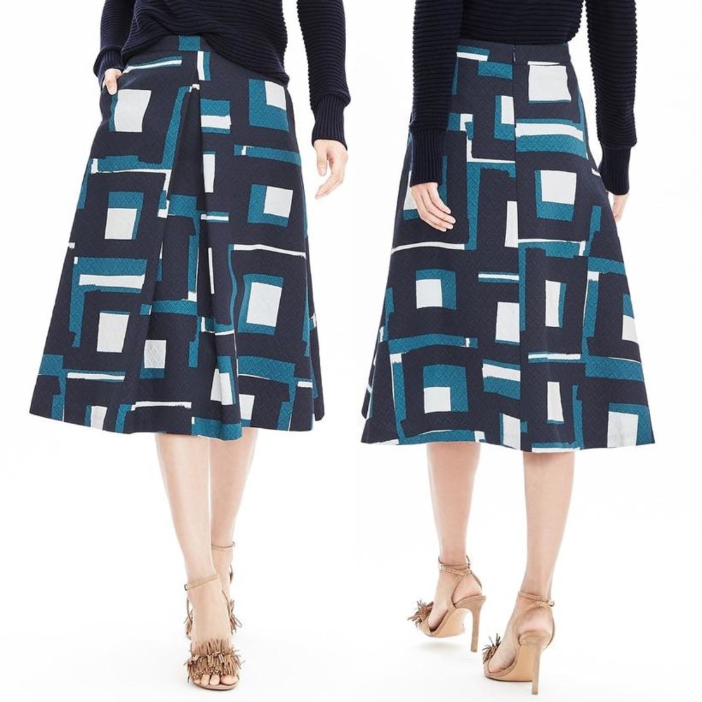 Banana Republic Geo Jacquard Midi Skirt (as seen on Kate Middleton) Size 0